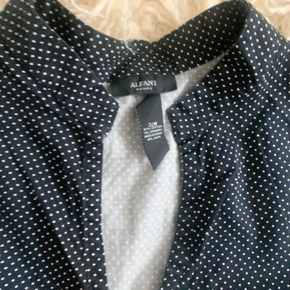 Alfani | Polka Dot Button Up Shirt Short Sleeve - Picture 7 of 10